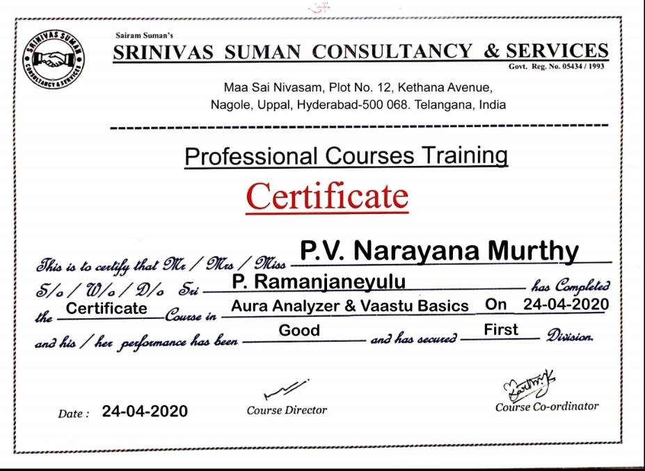 Aura Analysis Certificate